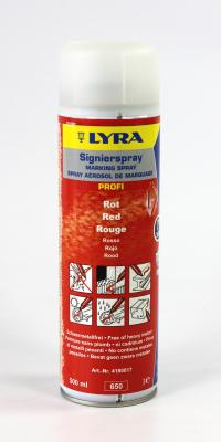 Markierfarb-Spray 500 ml Bau- und Forstbereich, rot