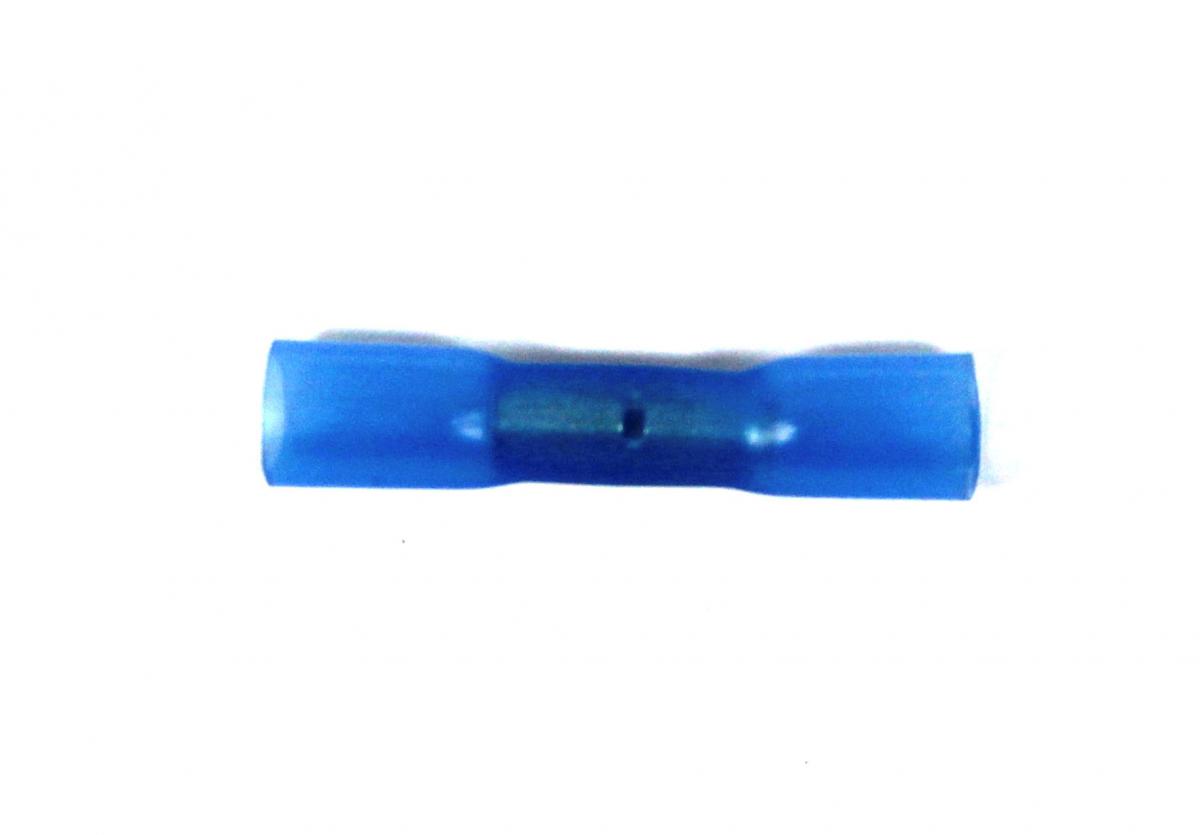 Stoßverbinder 2,0 mm - blau schrumpf - VPE á 100 Stück