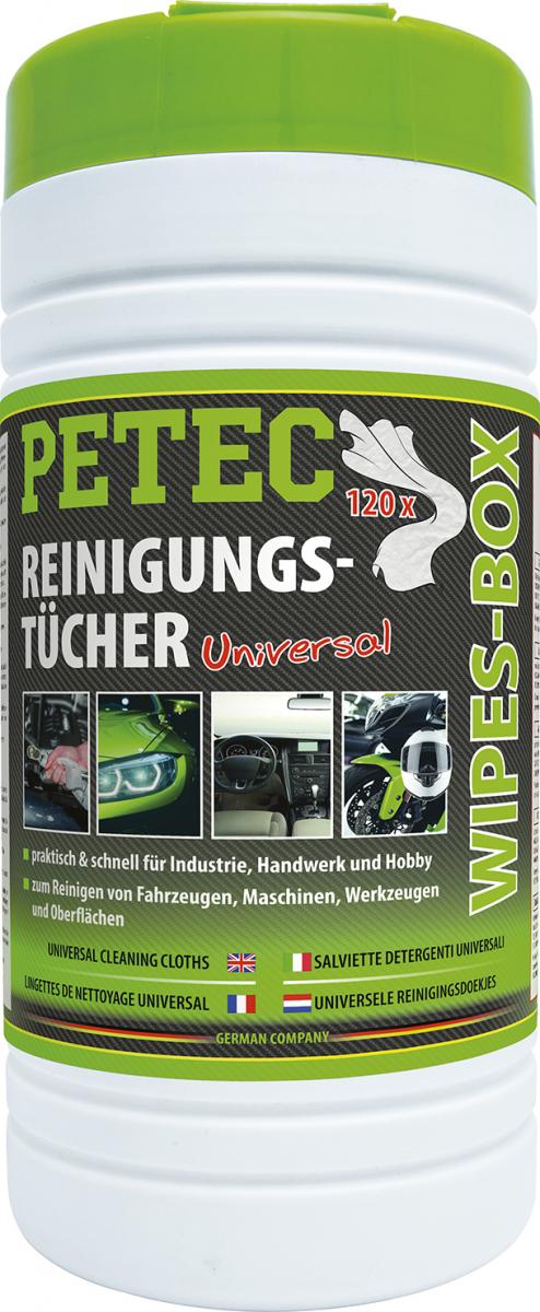 PETEC Reinigungstücher Wipes-Box, Inhalt 120 Stück