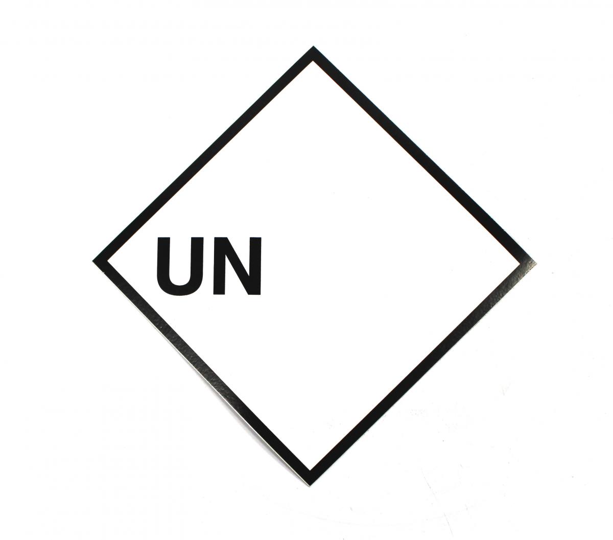 UN-Label 100 x 100 mm Klebefolie