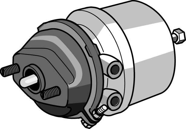 Knorr Kombizylinder f.Scheiben bremse,M16x1,5,Hub57/57,Typ20"