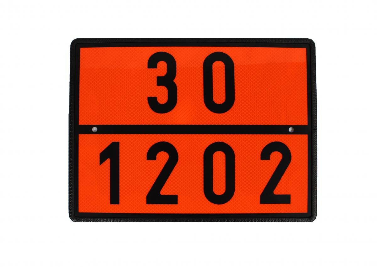 Einstofftafel 30/1202 Vorders. Reflexfolie orange