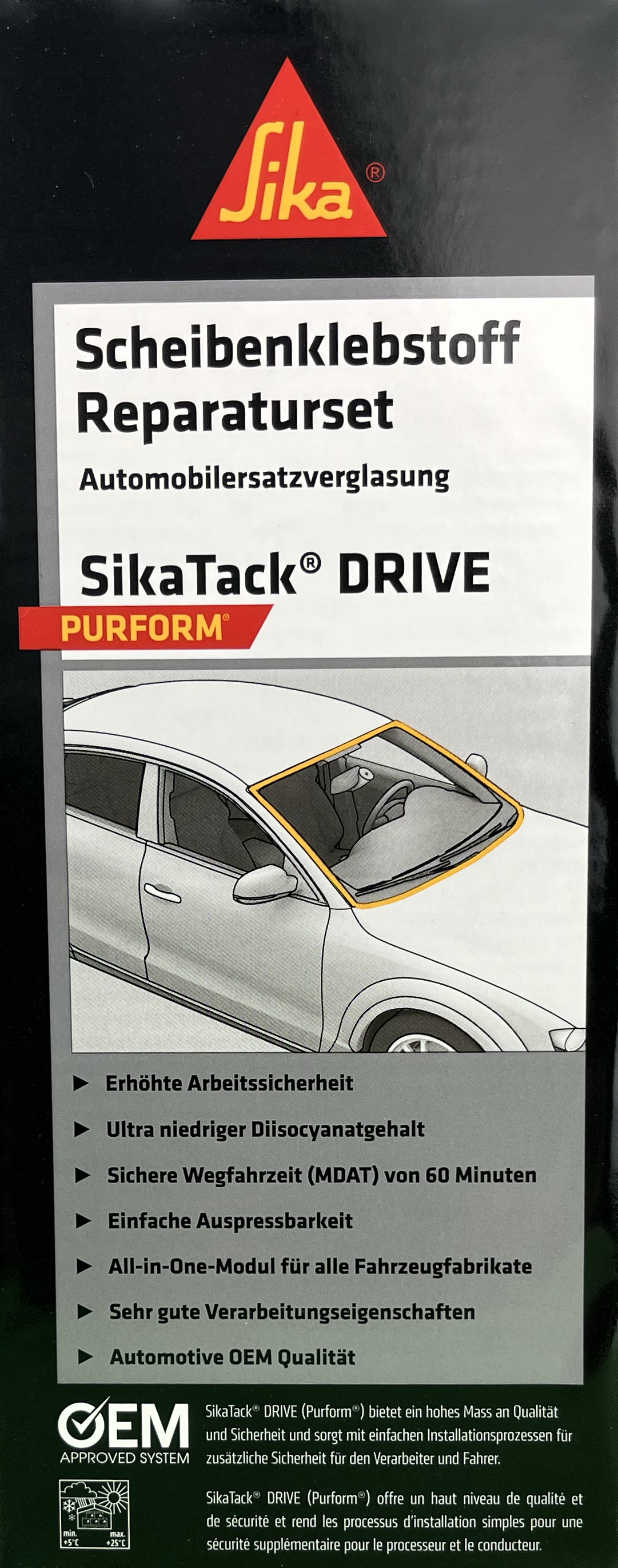 SikaTack Drive Purform Scheibenkleber C225