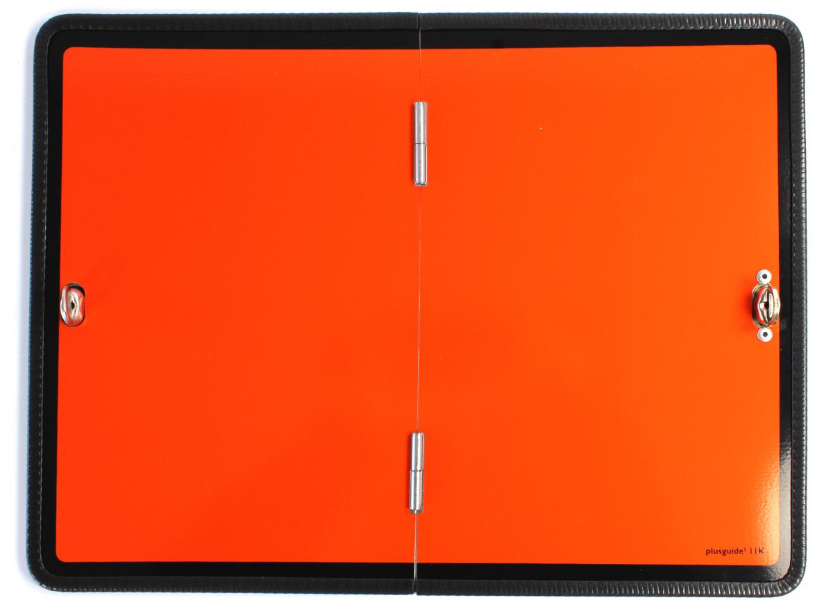 ADR-Tafel 400x300mm, klappbar, mit Kantenschutz und Befesti-