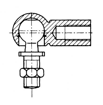 Winkelgelenk, vz. 6 mm IG/8 mm AG