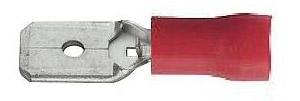 Flachstecker 6,3 mm - rot 0,5-1,0 mm - VPE á 100 Stück