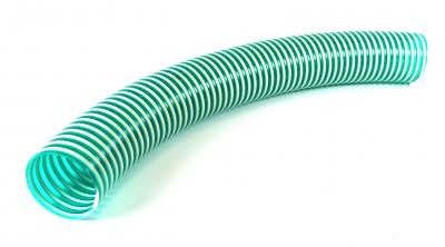 Spiral-Druck- u. Saugschlauch 75 mm grün, transparent