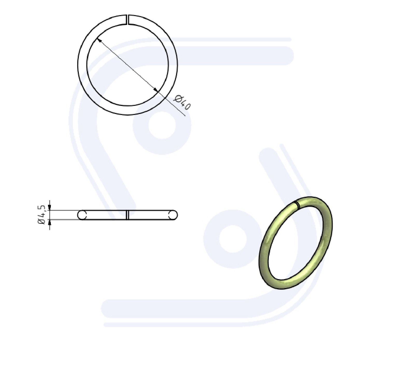 Sicherungsring verz. für Spannbolzen 52 mm