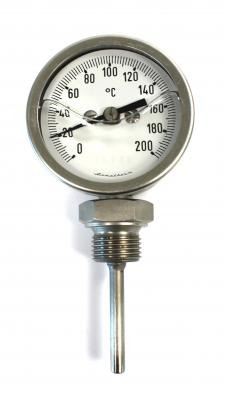 Glyzerinthermometer D = 63 mm, Gehäuse Edelstahl