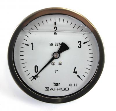 Rohrfeder-Glyzerinmanometer, D = 100 mm, Gehäuse Edelstahl