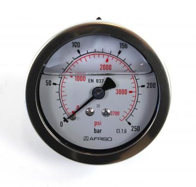 Rohrfeder-Manometer, VA D = 63 mm, Gehäuse Edelstahl