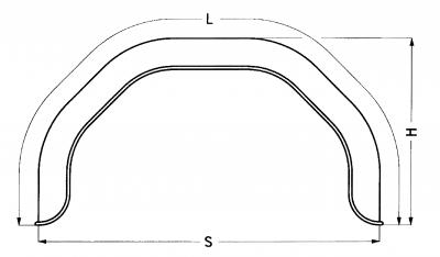 Blechkotflügel B220 L1150 S750 H350