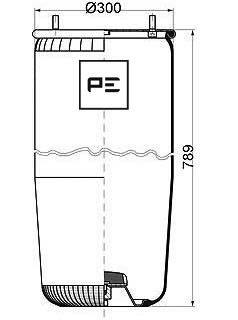 Luftfederbalg m. Platte, ohne Kolben, p.f. 4942NP02