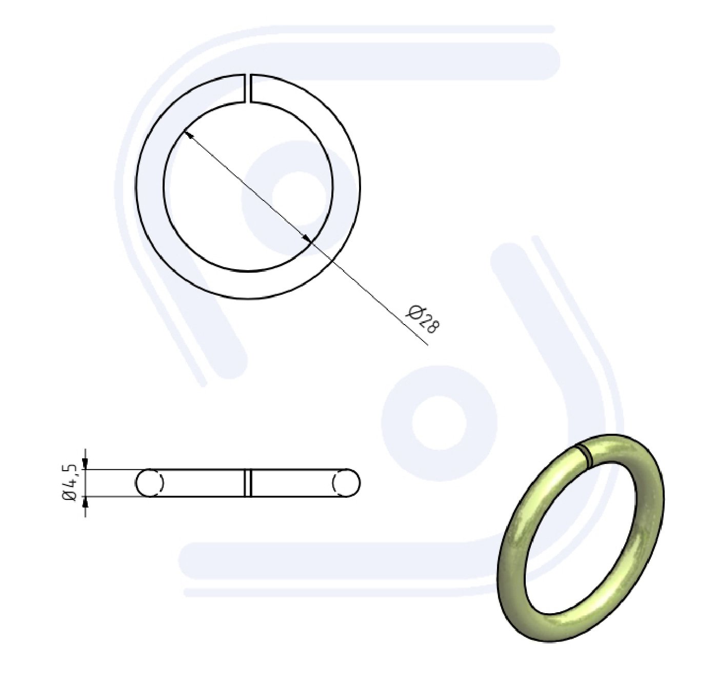 Sicherungsring verz. für Spannbolzen 38 mm