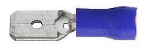 Flachstecker 6,3 mm - blau 1,5-2,5 mm - VPE á 100 Stück