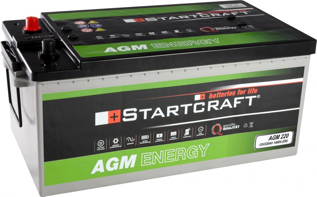 Batterie AGM Energy Truck 12V 220Ah, 518x276x242mm